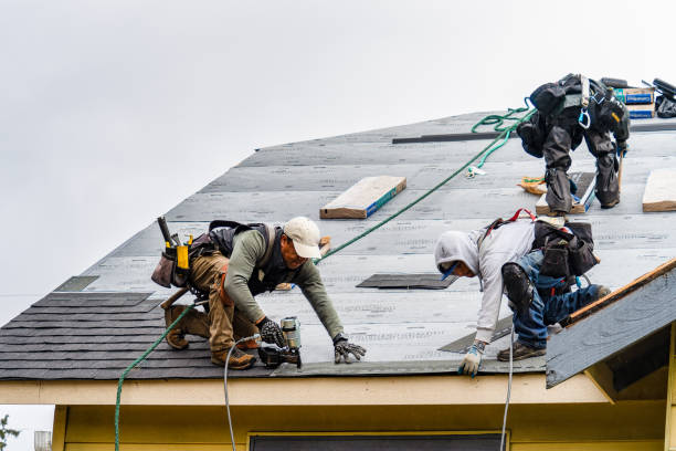 Professional Gutter Installation technician working in Haverhill, MA